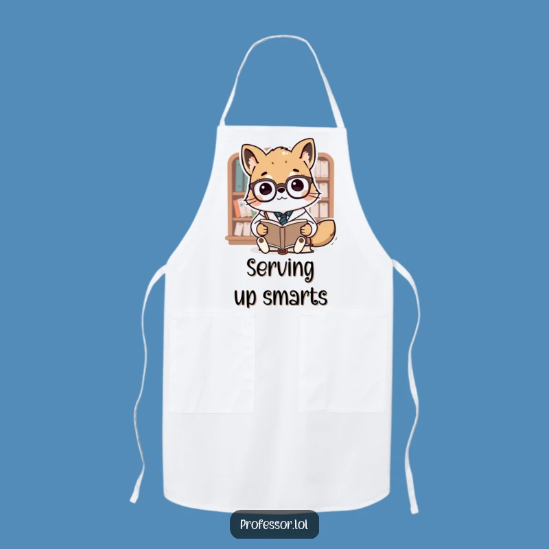 Funny Animal Professor Apron: Cute Professor Books Apron - Hilarious Chef Gift!