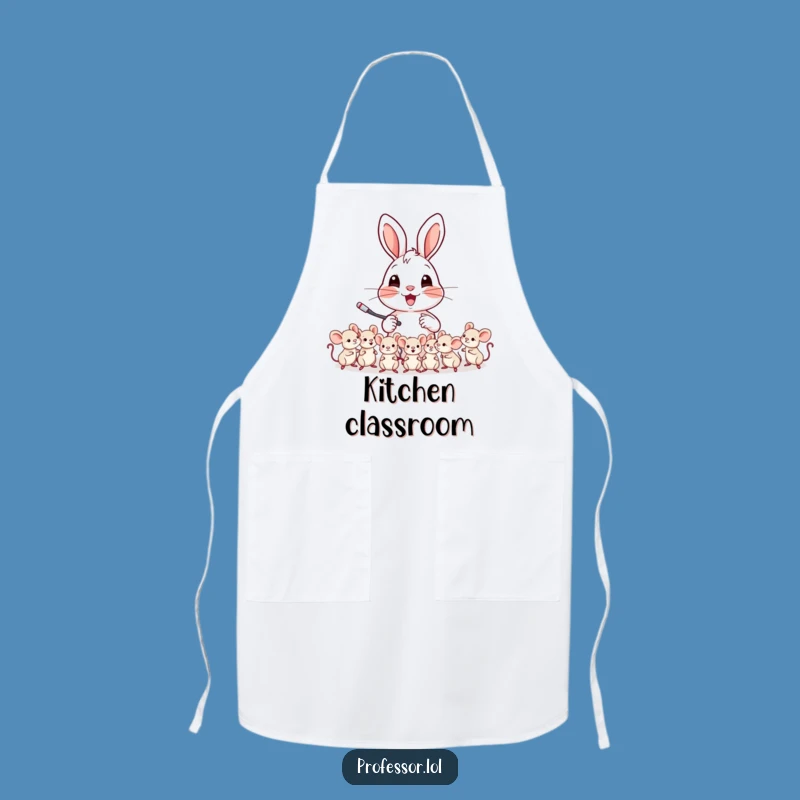 Funny Classroom Rabbit Apron: Cook and Teach with Joy