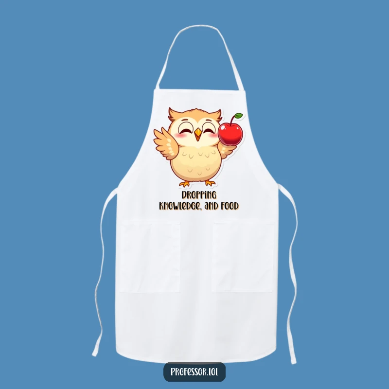 Funny Owl Scientist Apron: Hilarious Kitchen Wear for a Smart Funny Gift!