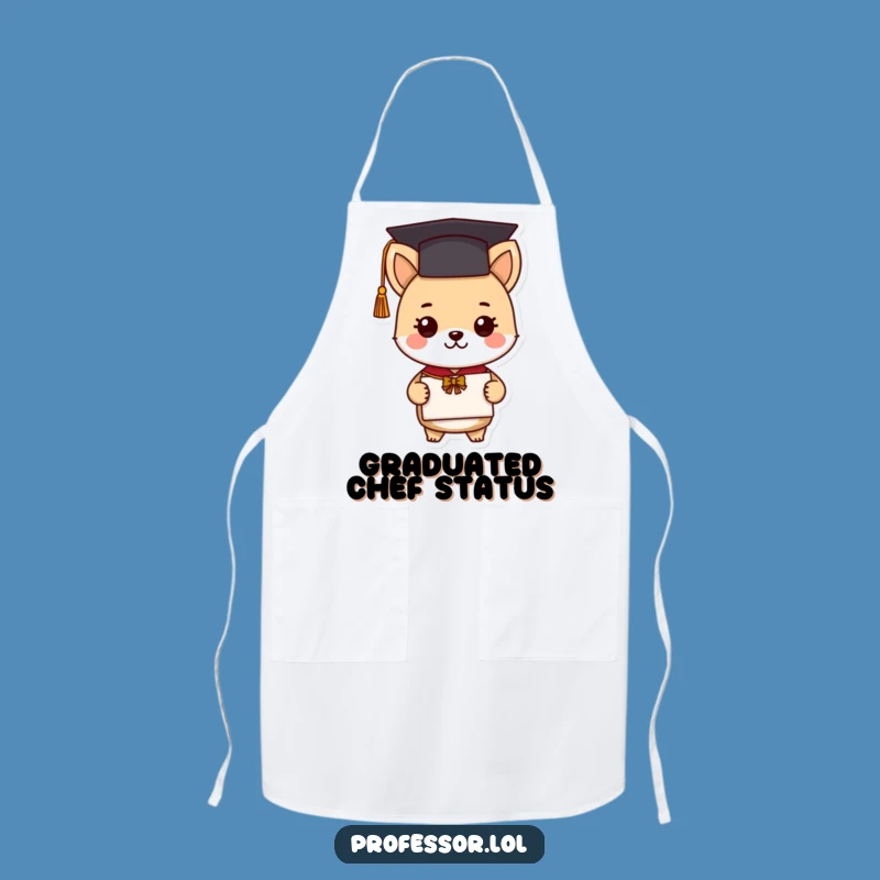 Funny Graduation Animal Apron: Chef Scholar with Diploma, Great Funny Gift for Cooks