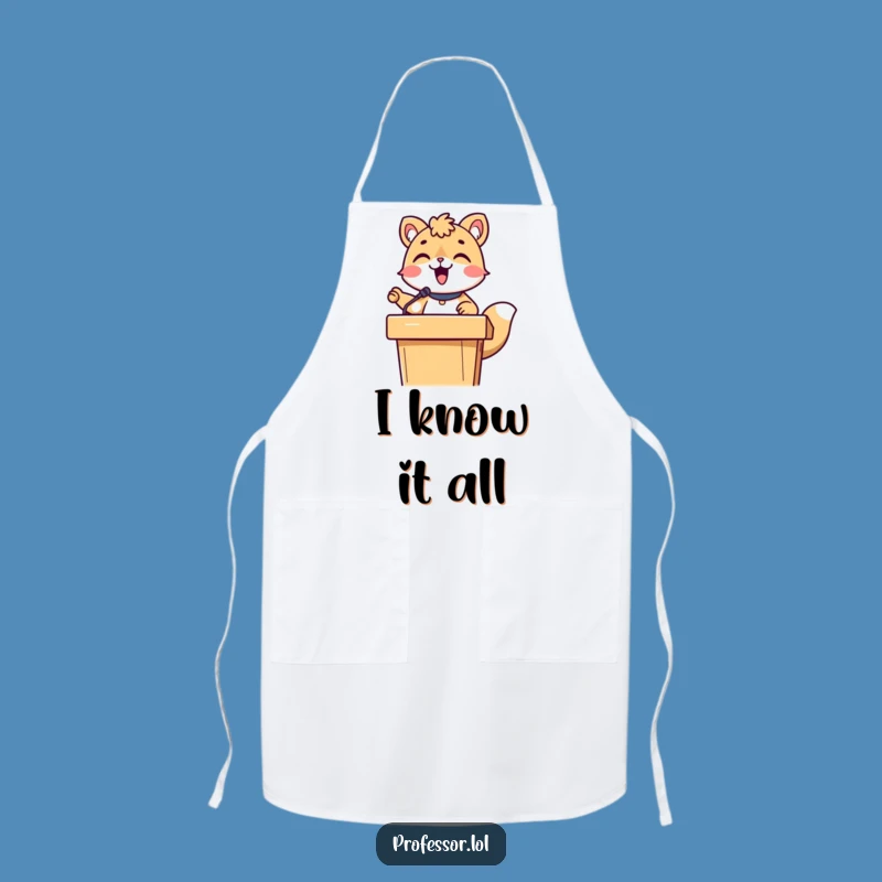 Funny Animal Chef Apron: Cute Character's Hilarious Kitchen Lecture, Culinary Gift!