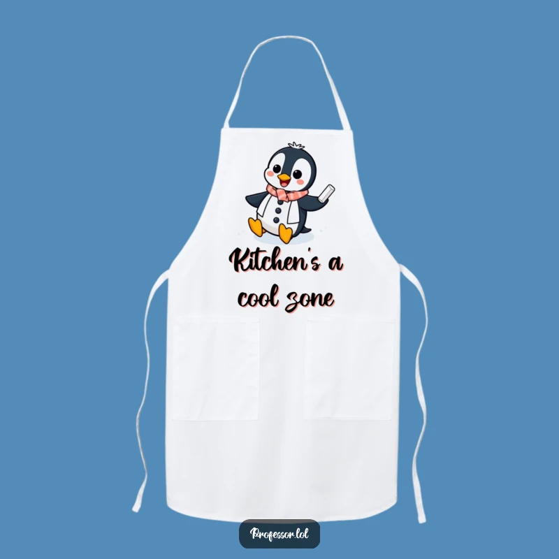 Funny Penguin Professor Apron: Teach with Humor in this Icy Kitchen Gift