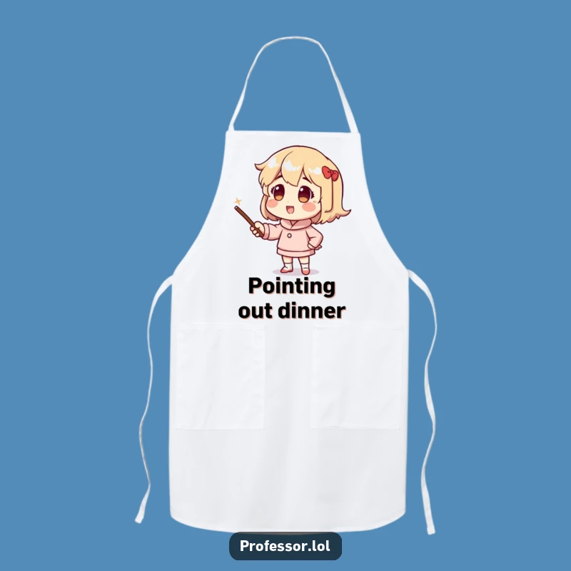 Funny Pointer Stick Apron: Enthusiastic Chef's Gift