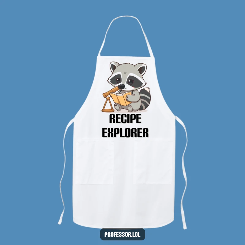 Funny Raccoon Investigator Apron: Cook and Explore with Detail