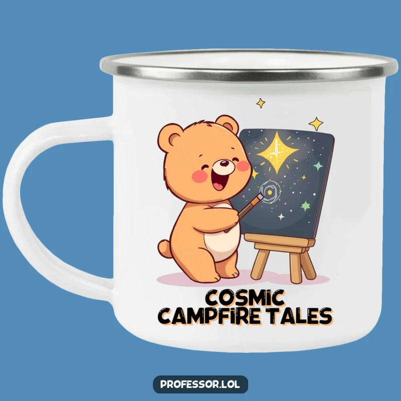 Funny Bear Galaxy Camping Mug: Adventure Among the Stars