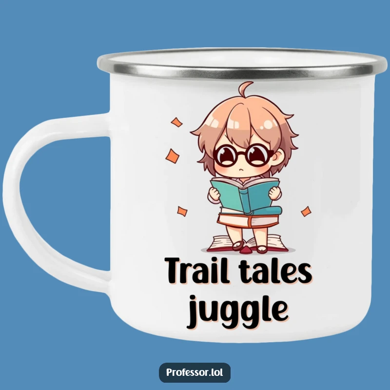 Funny Book Juggler Camping Mug: Your Hilarious Companion for Reading Adventures!