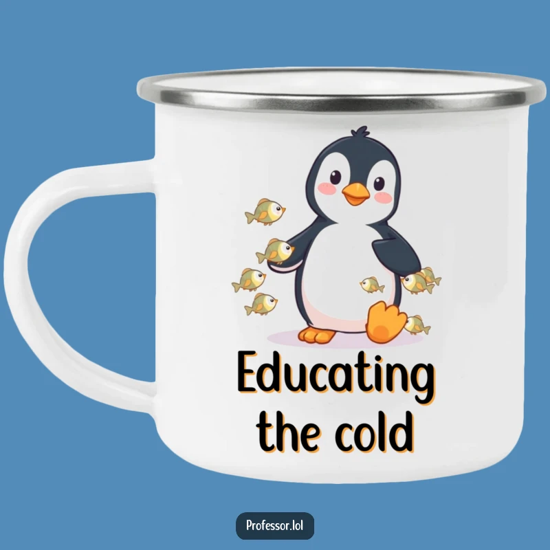 Funny Penguin Fish Camping Mug: Adventure Fuel in this Hilarious Outdoor Funny Gift!