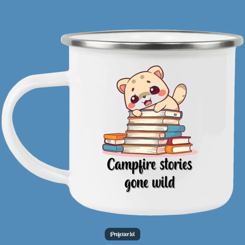 Funny Startled Animal Camping Mug: Campfire Tales & Tumbles, Ideal Funny Gift