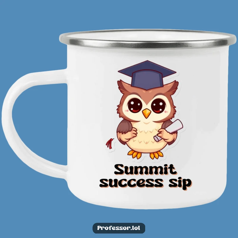 Funny Graduation Owl Campfire Mug, Celebrate Wisdom Outdoors, Hilarious Gift