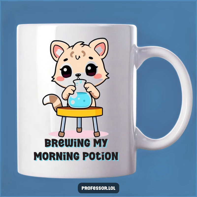 Funny Animal Lab Mug - Beaker Adjuster, Determined Scientist Gift