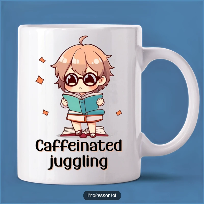 Funny Book Juggler Mug: Intense Concentration for Readers, a Hilarious Gift!