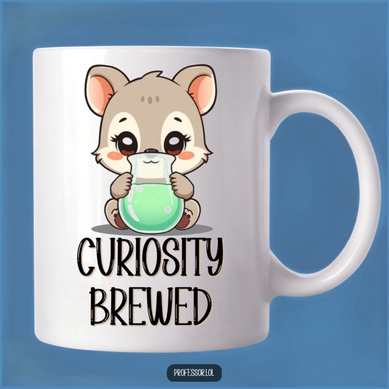Funny Curious Animal Mug: Bubbling Beaker Science Fun Gift