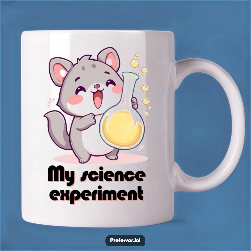 Funny Mad Scientist Animal Mug - Overflowing Beaker Gift for Science Lovers