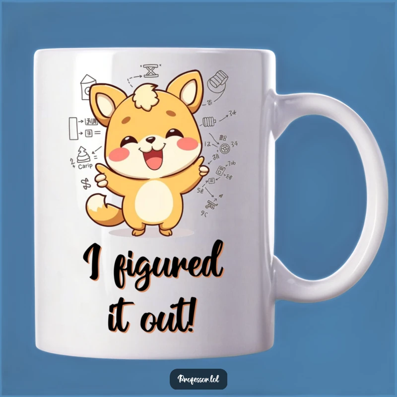 Funny Insightful Animal Mug - Kawaii Diagram Pointer Gift for Thinkers