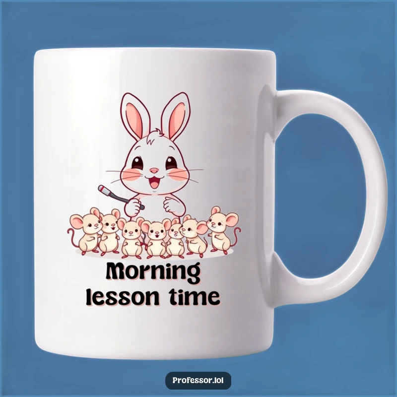 Funny Teacher Rabbit Mug: Perfect Gift for Educators and Animal Lovers!