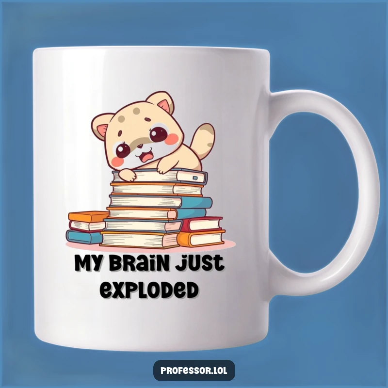 Funny Startled Animal Mug: Bookish Chaos, Perfect Funny Gift for Clumsy Readers
