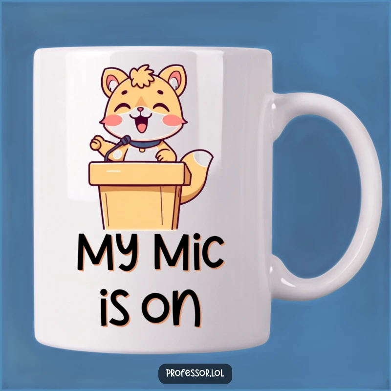 Funny Animal Professor Mug: A Cute Character Giving A Hilarious Lecture, Perfect Gift!