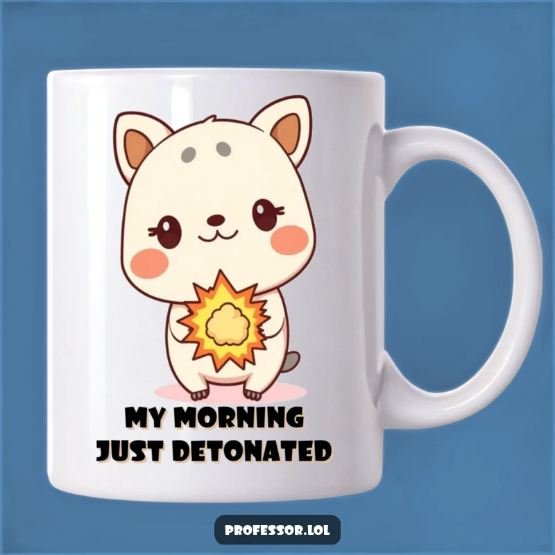 Funny Animal Explosion Mug - Surprised Reaction, Science Gone Wild Gift