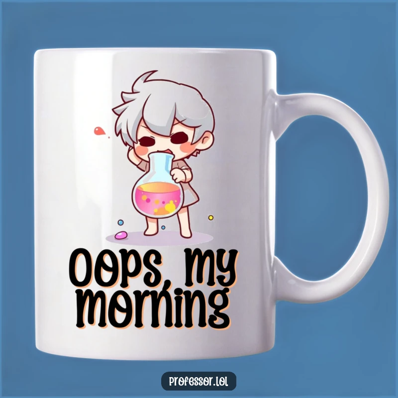 Funny Lab Accident Mug: Dropped Beaker, Hilarious Gift for Chemists!