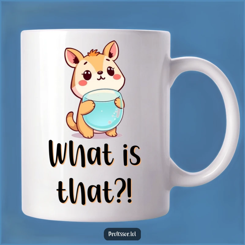 Funny Scientist Mug: Cute Animal Reacts To Floating Beaker, Hilarious Lab Gift!