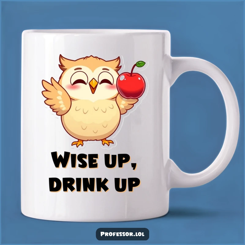 Funny Owl Physics Apple Mug: A Smart Scientist's Perfect Hilarious Gift!