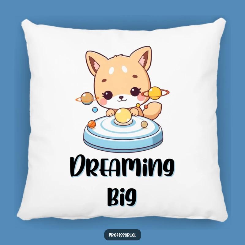 Funny Space Pillow: Cute Animal Explores Solar System, Cozy Star Gift!