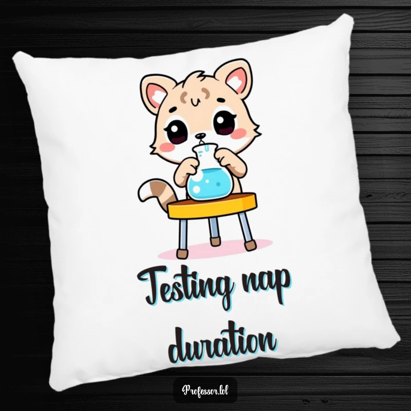 Funny animal pillow, animal adjusting beaker, laboratory stand, soft accent pillow, decorative.