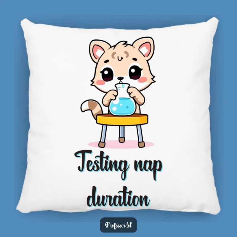 Funny Animal Lab Pillow - Beaker Adjuster Cushion, Cozy Science Accent