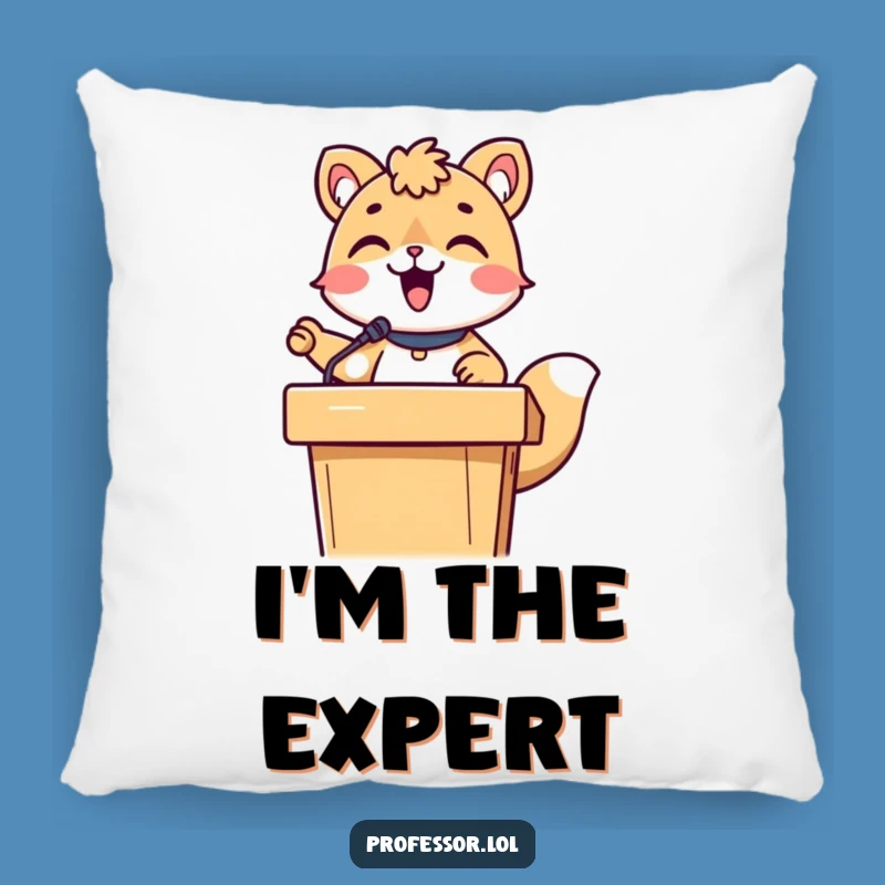 Funny Animal Pillow: Cute Character's Hilarious Lecture, Comfy & Cozy Gift!