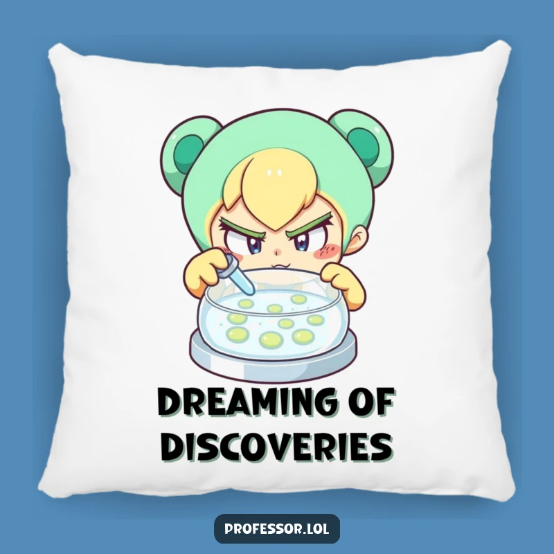 Funny Curious Scientist Pillow: Cozy Companionship for Your Inquisitive Mind