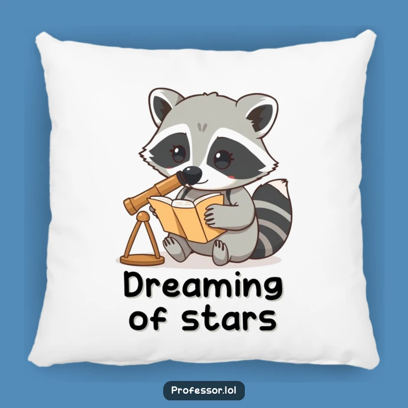 Funny Raccoon Reading Pillow: Comfy Decor for the Curious Mind