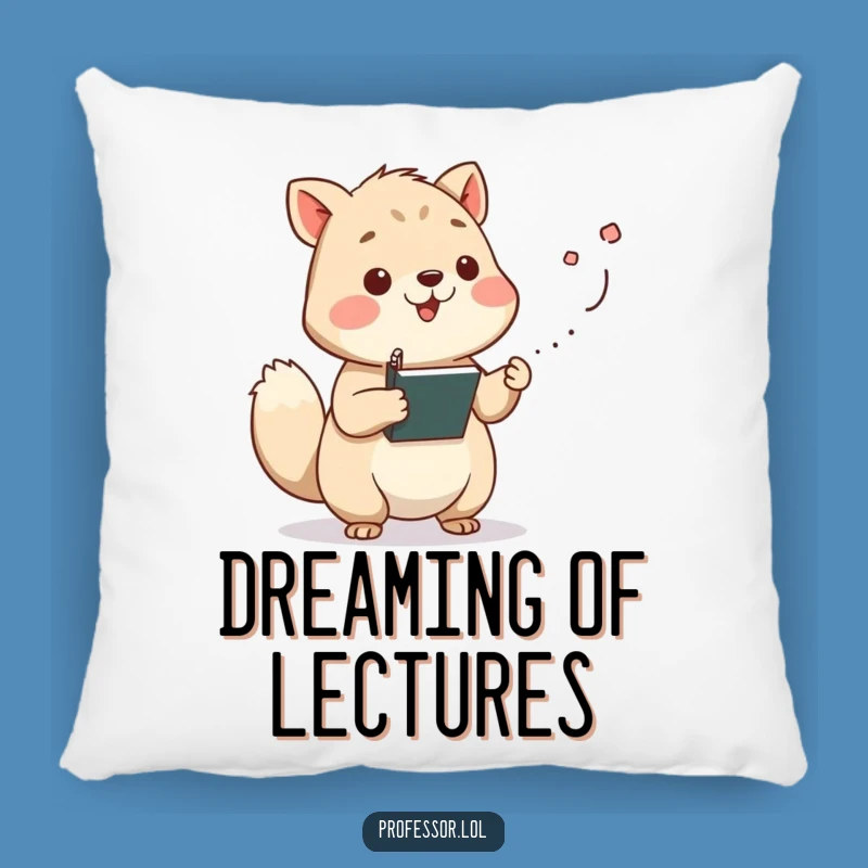 Funny Study Pillow - Animal Chalk Dust Lecture Accent Gift