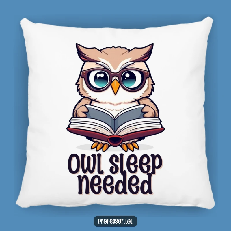 Funny Owl Spectacles Pillow - Cozy & Scholarly Decor!
