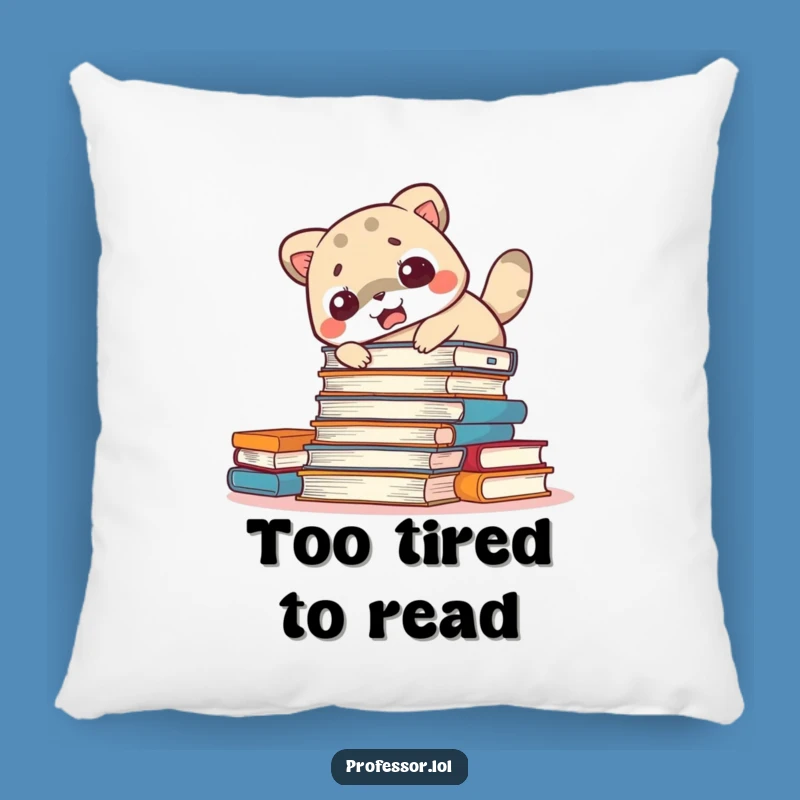 Funny Startled Animal Pillow: Cozy Book Chaos, Perfect Funny Gift for Readers
