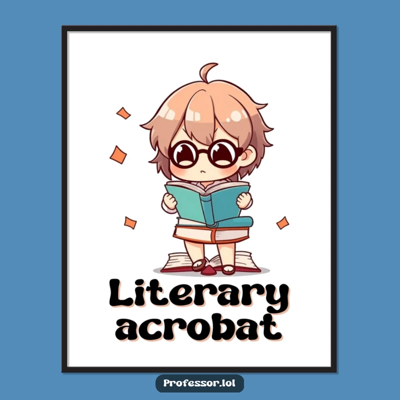 Funny Book Juggler Digital Art: Instant Literary Humor for Your Walls!
