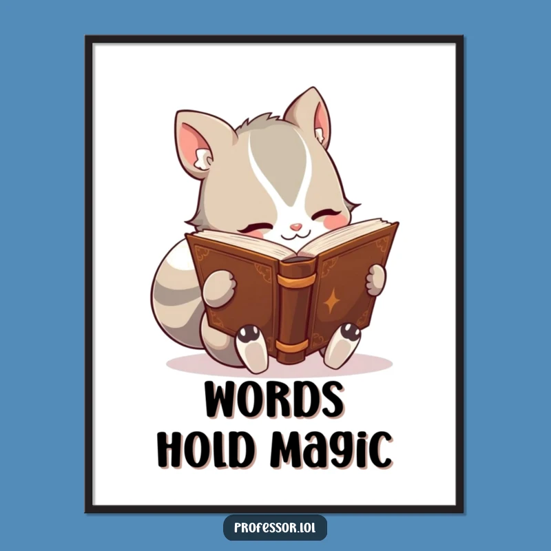 Funny Bookworm Animal Digital Art: Instant Literary Decor!