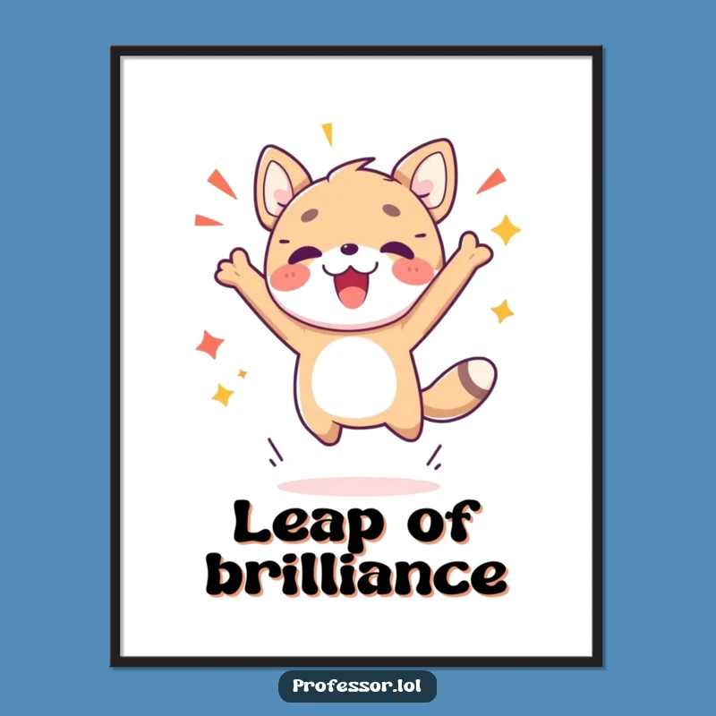 Funny Breakthrough Animal Digital Print - Cute Jumping Art Gift
