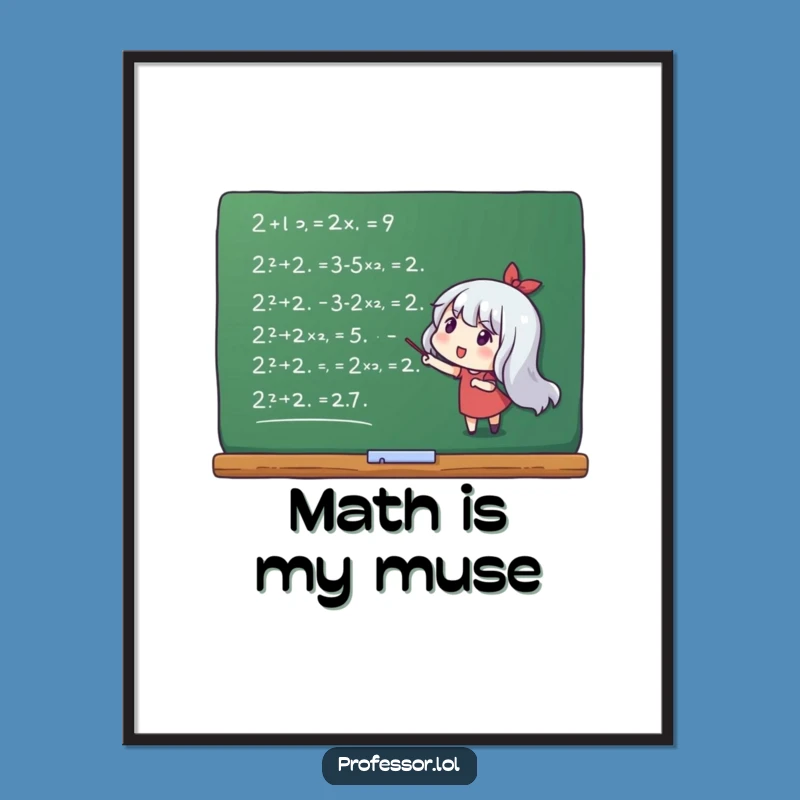 Funny Math Equations Digital Art: Instant Academic Humor for Your Walls!