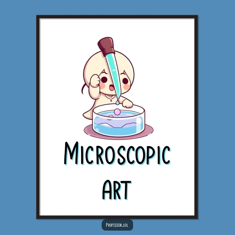 Funny Pipette Science Digital Art: Instant Scientific Humor for Your Walls!