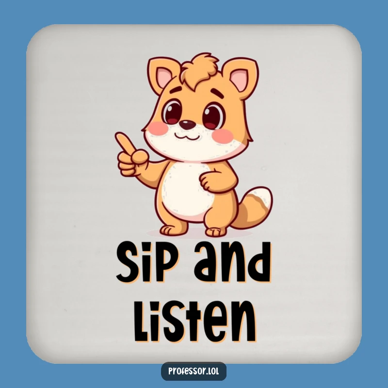 Funny Animal Lecture Coaster: Pointer Table Protection Gift