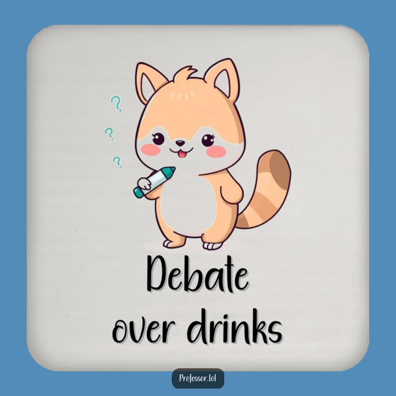 Funny Debate Animal Coaster Set - Cute Marker Debate Protection