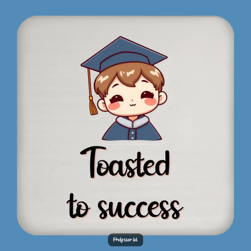 Funny Graduation Cap Coaster: Jaunty Celebration Drink Protector Gift