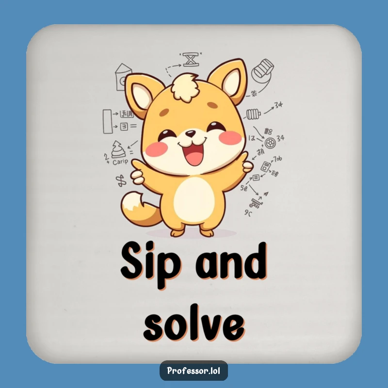 Funny Insight Coaster - Kawaii Animal Diagram Protector Gift