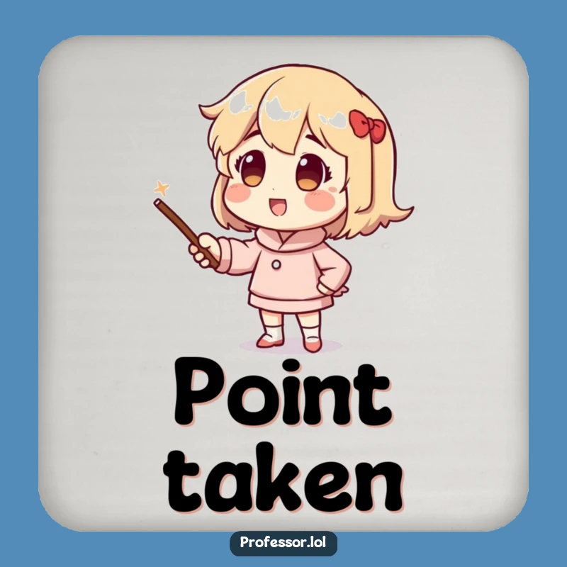 Funny Pointer Stick Coaster: Enthusiastic Table Gift