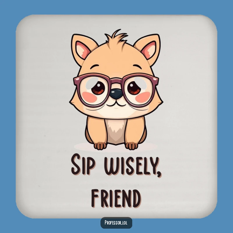 Funny Spectacled Animal Coaster: Protect Your Table with Smarts!