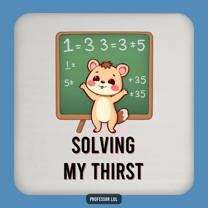 Funny Smart Animal Drink Coaster: Protect Surfaces with Brainy Flair