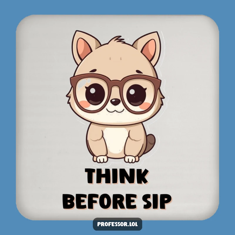 Funny Smart Animal Coaster Set: Protect Surfaces with Intellectual Art, Gift Set