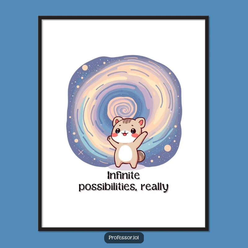 Funny Galaxy Animal Poster - Stunning Wall Art, Hilarious Space Gift