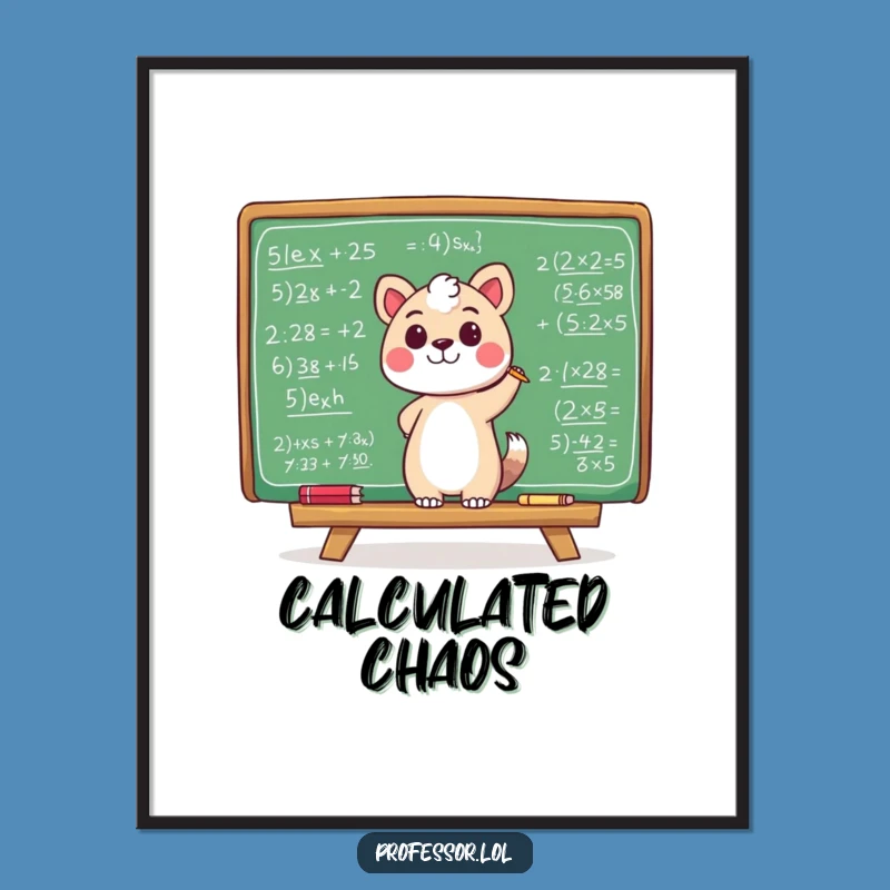 Funny Math Equations Poster - Educational Wall Art, Hilarious Gift