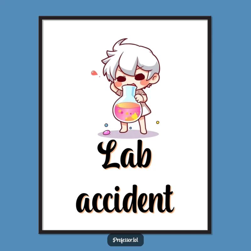 Funny Lab Accident Poster: Decorate with This Hilarious Science Art!